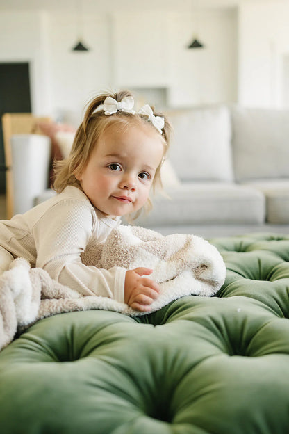 Taupe Checkered Plush Blanket