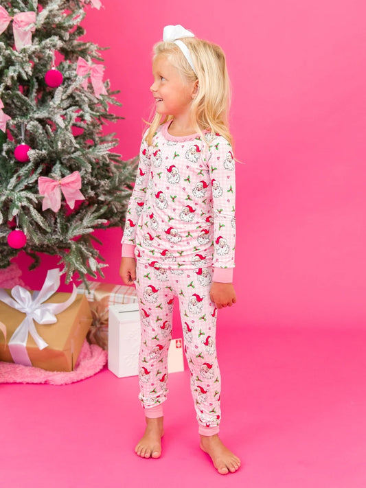 Pink Santa Bamboo Set